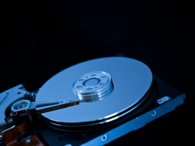 hard disk drive closeup